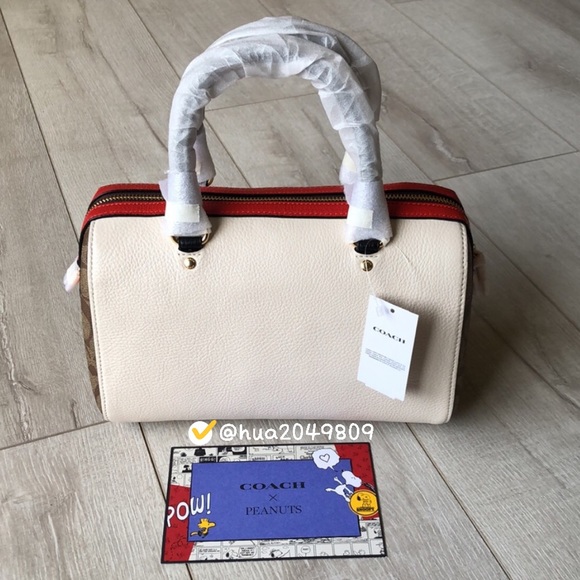 Coach X Peanuts Rowan Satchel With Snoopy - Picture 5 of 10